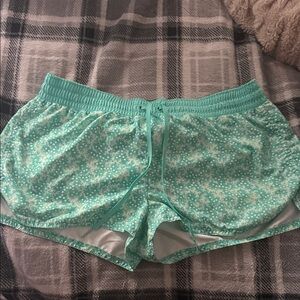 Old Navy Teal Floral Athletic Shorts